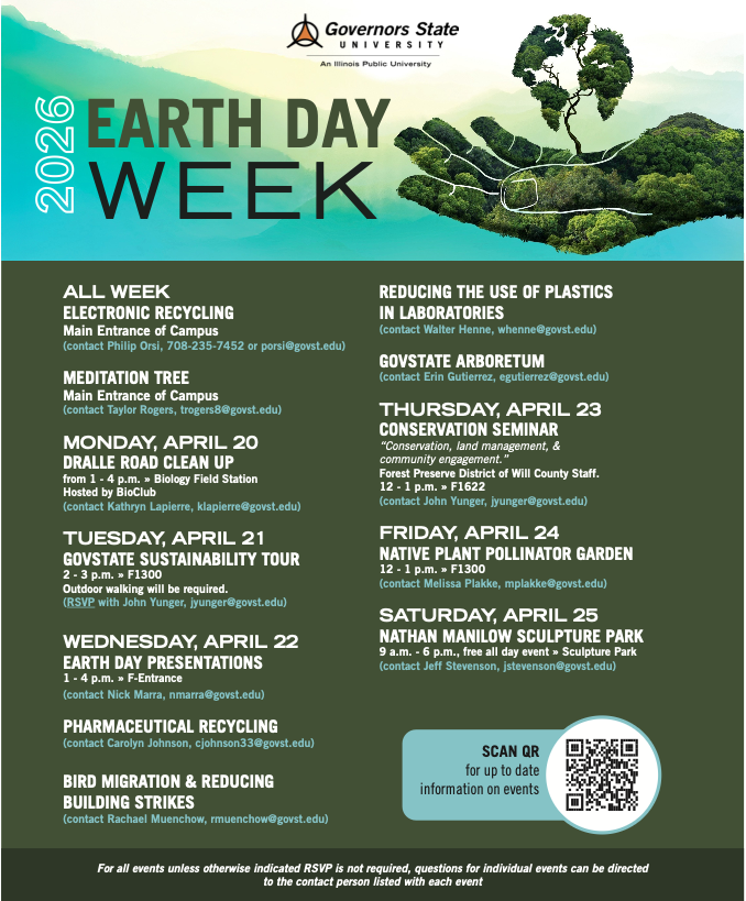 2026 Earth Day Week Event Schedule